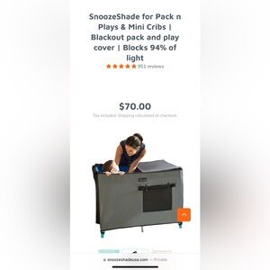 SnoozeShade Blackout Pack and Play Cover